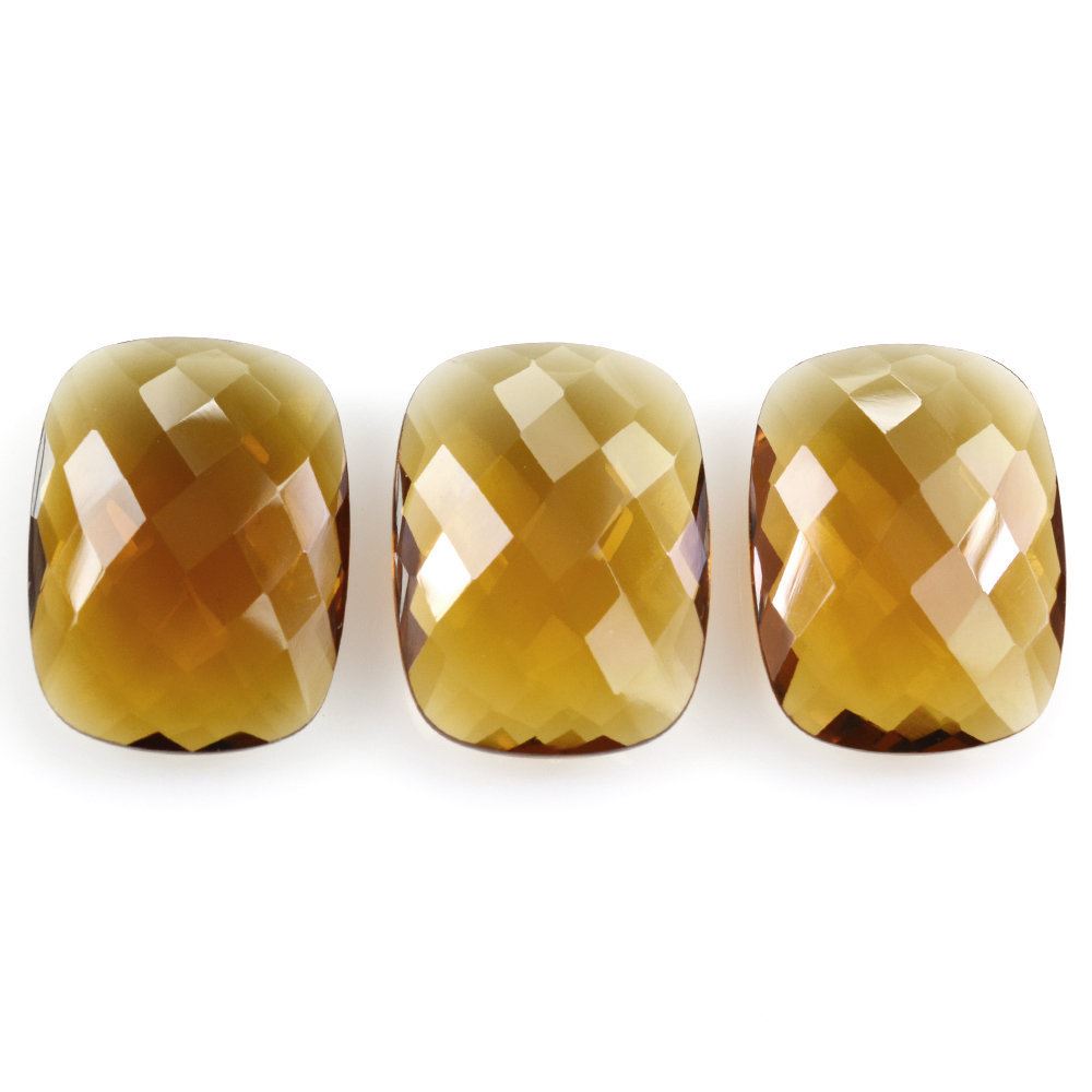 WHISKY QUARTZ BRIOLETTE CUSHION 20X15MM 11.94 Cts.