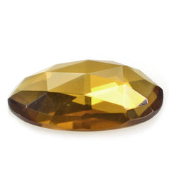 WHISKY QUARTZ ROSE CUT IRREGULAR OVAL CAB 15X10MM 3.85 Cts.