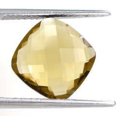 WHISKY QUARTZ BRIOLETTE CUSHION 13MM 6.50 Cts.