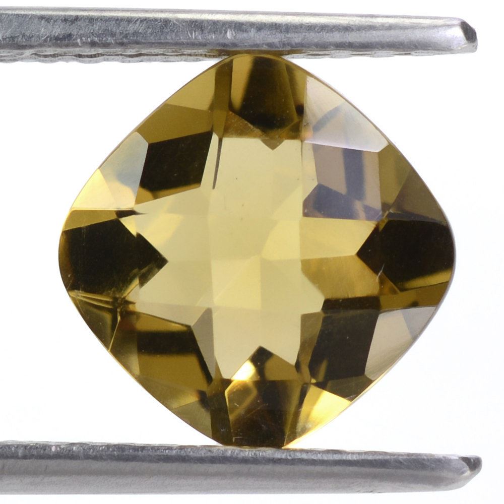 WHISKY QUARTZ CHECKER CUT CUSHION 9MM 1.45 Cts.