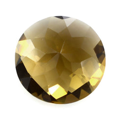 WHISKY QUARTZ CHECKER CUT ROUND 12MM 4.90 Cts.