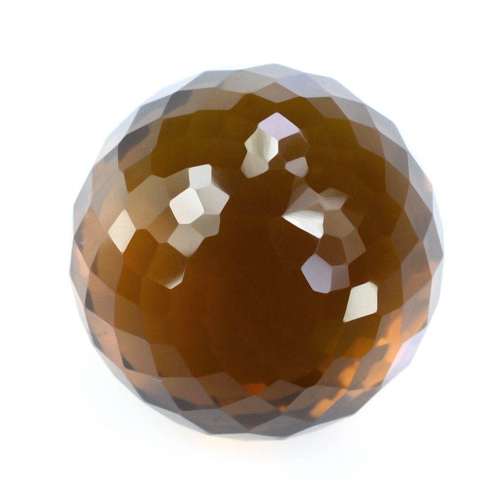 WHISKY QUARTZ FACETED ROUNDEL BEADS 12MM 10.25 Cts.