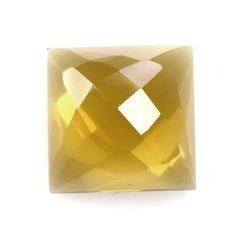 WHISKY QUARTZ CHECKER SQUARE CAB 8MM 2.25 Cts.