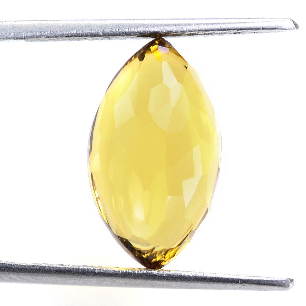 WHISKY QUARTZ IRREGULAR CUT BUFFTOP MARQUISE 16.30X9.50MM 9.50 Cts.