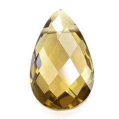 WHISKY QUARTZ BRIOLETTE PEAR (FULL DRILL 1MM) 15X9MM 5.02 Cts.