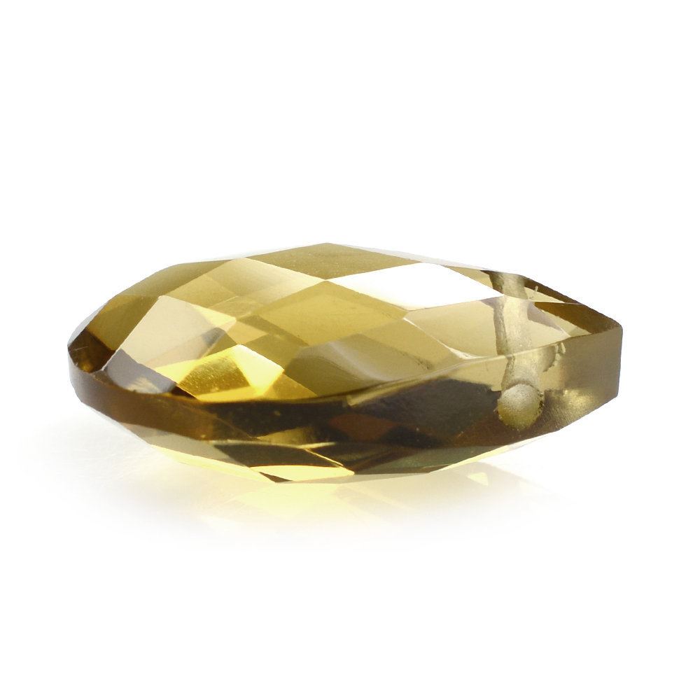 WHISKY QUARTZ BRIOLETTE PEAR (FULL DRILL 1MM) 15X9MM 5.02 Cts.