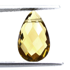 WHISKY QUARTZ BRIOLETTE PEAR (FULL DRILL 1MM) 15X9MM 5.02 Cts.