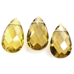 WHISKY QUARTZ BRIOLETTE PEAR (FULL DRILL 1MM) 15X9MM 5.02 Cts.