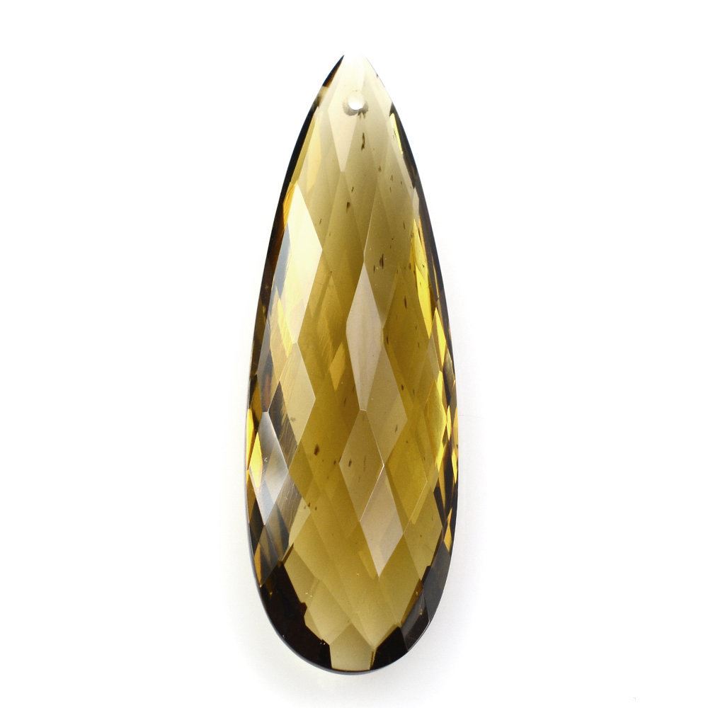 WHISKY QUARTZ BRIOLETTE PEAR (FULL DRILL 1MM) 40X13MM 21.45 Cts.