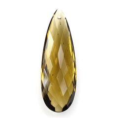 WHISKY QUARTZ BRIOLETTE PEAR (FULL DRILL 1MM) 40X13MM 21.45 Cts.