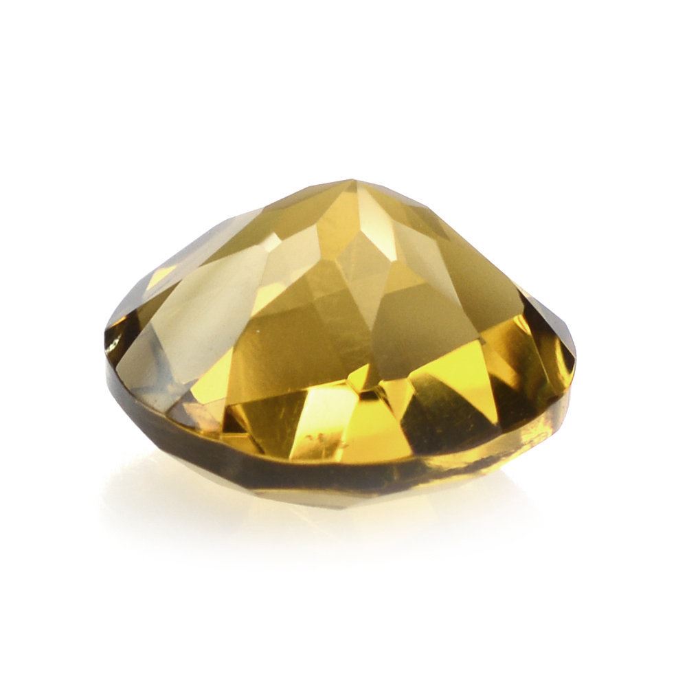 WHISKY QUARTZ CHECKER CUT ROUND 10MM 3.45 Cts.