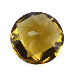 WHISKY QUARTZ CHECKER CUT ROUND 10MM 3.45 Cts.