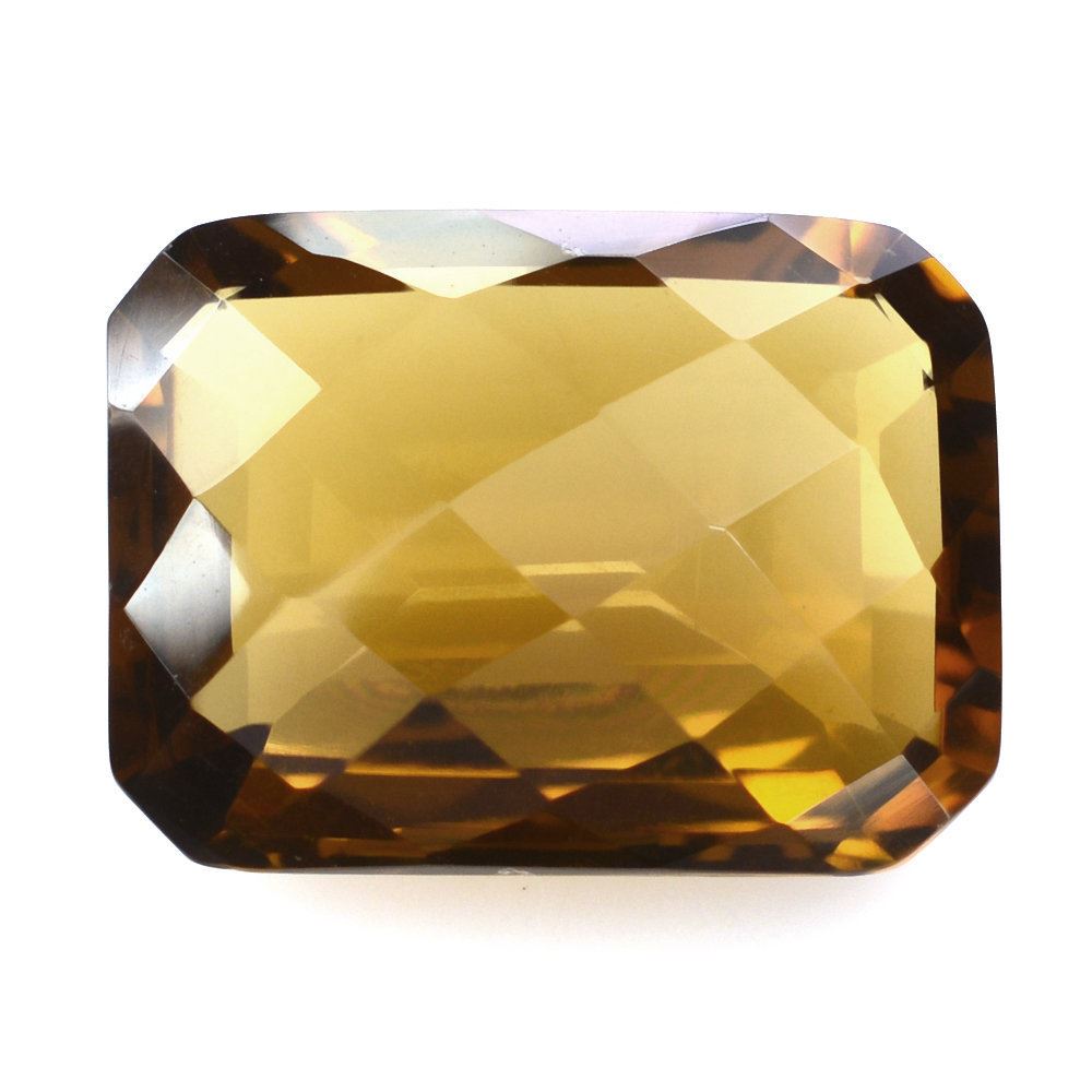 WHISKY QUARTZ CHECKER CUT OCTAGON 16X12MM 10.40 Cts.