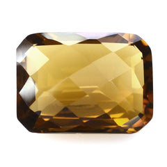 WHISKY QUARTZ CHECKER CUT OCTAGON 16X12MM 10.40 Cts.