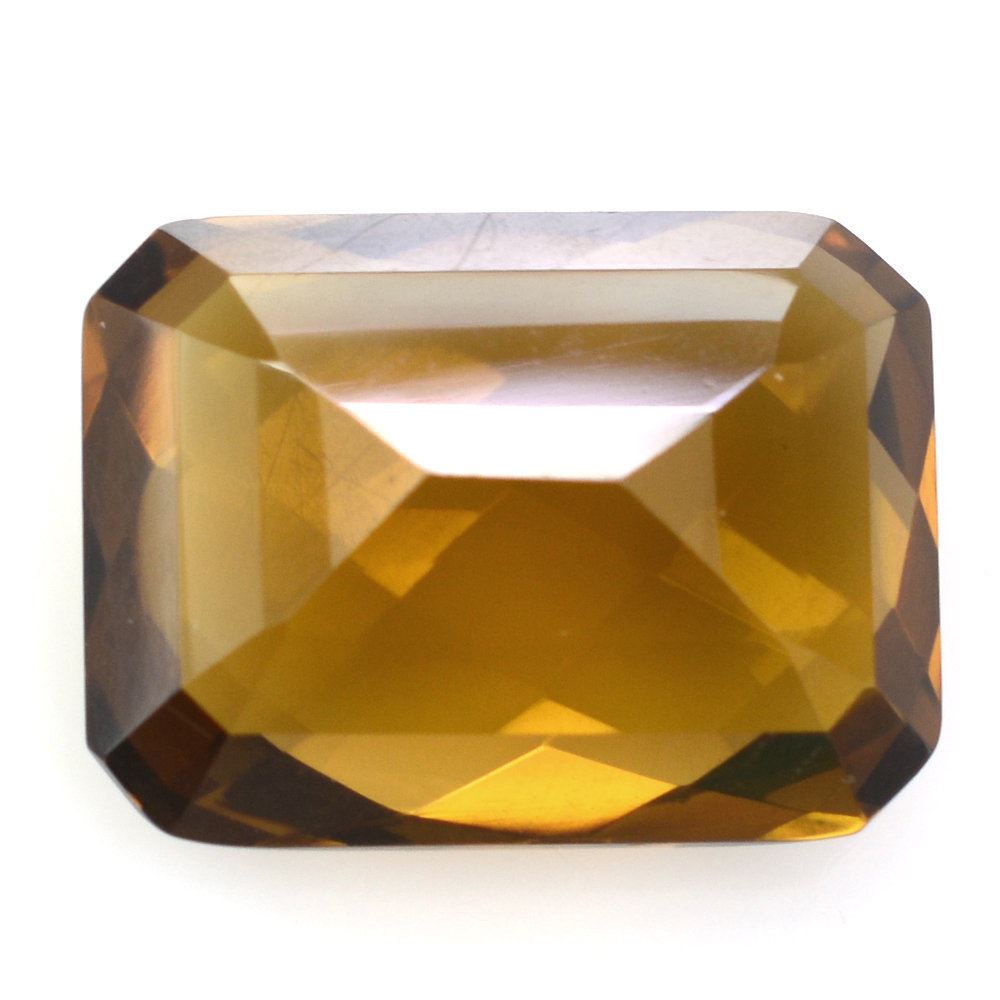 WHISKY QUARTZ CHECKER CUT OCTAGON 16X12MM 10.40 Cts.