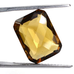 WHISKY QUARTZ CHECKER CUT OCTAGON 16X12MM 10.40 Cts.