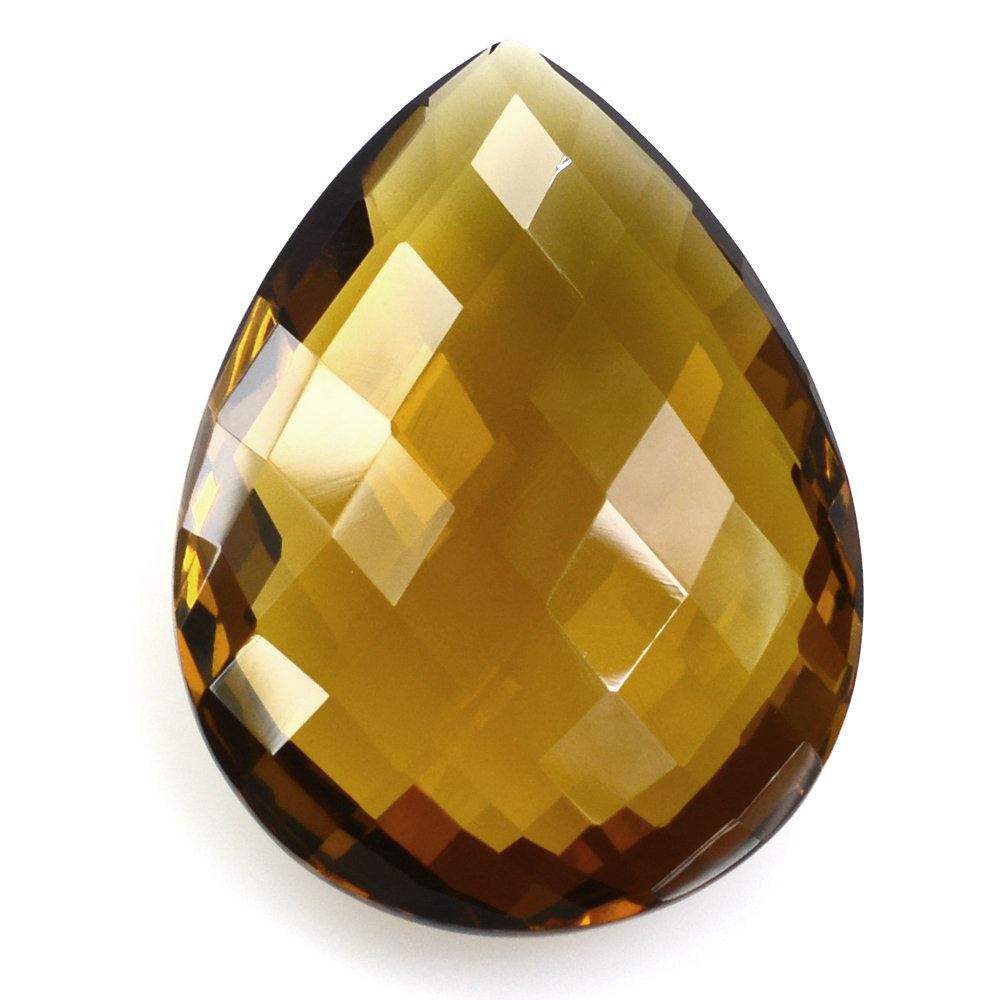 WHISKY QUARTZ BRIOLETTE PEAR 33X25MM 53.45 Cts.