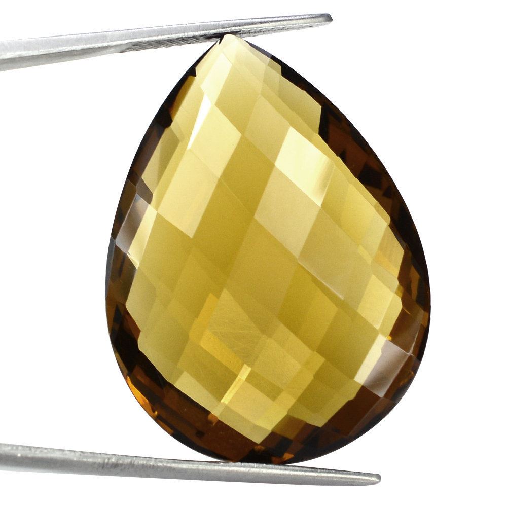 WHISKY QUARTZ BRIOLETTE PEAR 33X25MM 53.45 Cts.