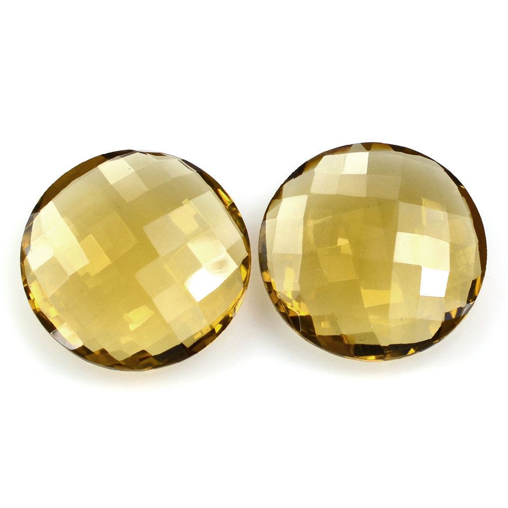 WHISKY QUARTZ BRIOLETTE ROUND 20MM 14.25 Cts.