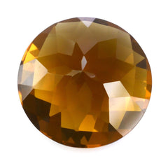 WHISKY QUARTZ CHECKER CUT ROUND 16MM 12.25 Cts.