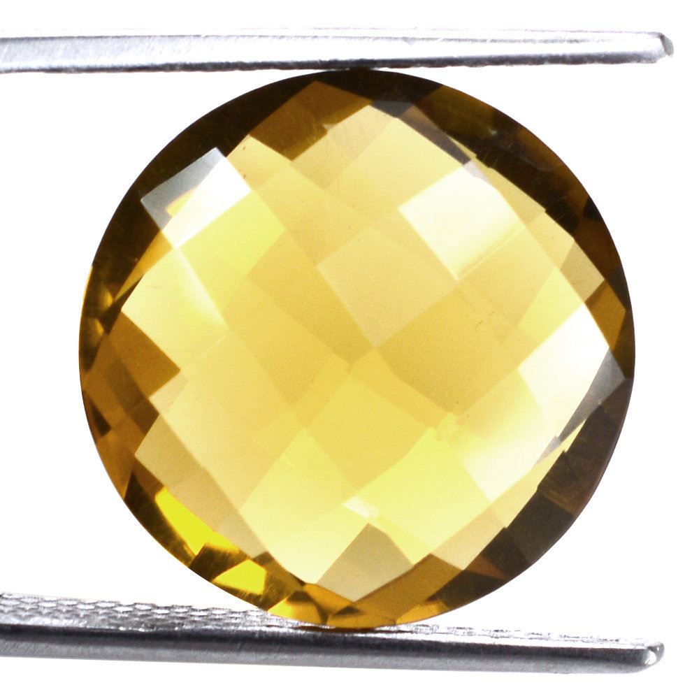 WHISKY QUARTZ BRIOLETTE ROUND 16MM 10.65 Cts.