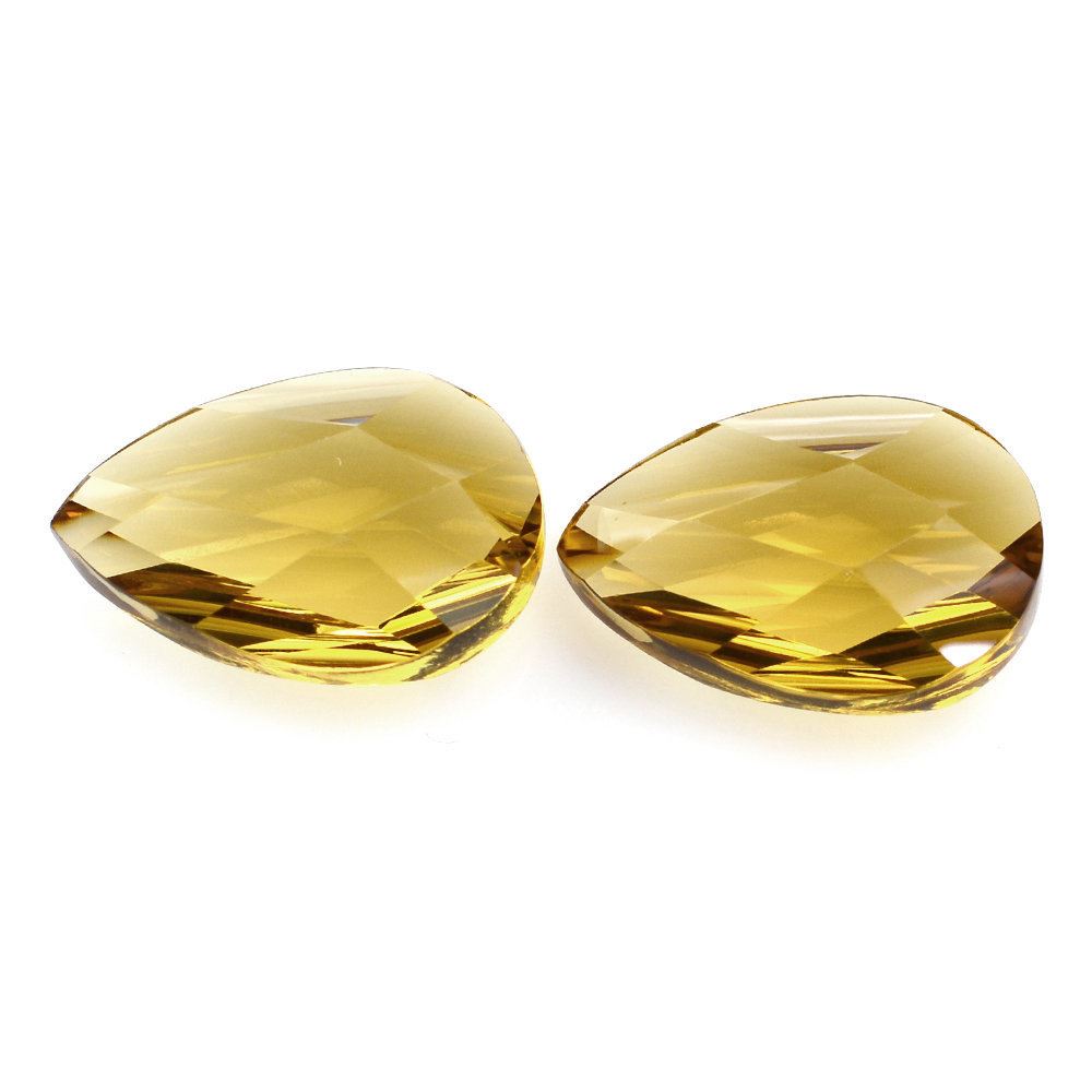 WHISKY QUARTZ CONCAVE BRIOLETTE PEAR 13X9MM 2.93 Cts.