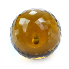 WHISKY QUARTZ FACETED BALLS (HALF DRILL 1MM) 14MM 19.40 Cts.