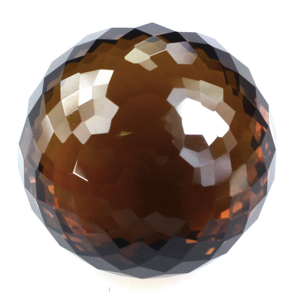 WHISKY QUARTZ FACETED ROUNDEL BEADS 20MM 43.10 Cts.