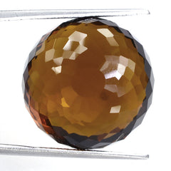 WHISKY QUARTZ FACETED ROUNDEL BEADS 20MM 43.10 Cts.