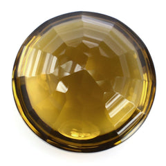 WHISKY QUARTZ BUFFTOP CONCAVE STEP CUT BACK ROUND (DES#47) 15MM 11.47 Cts.
