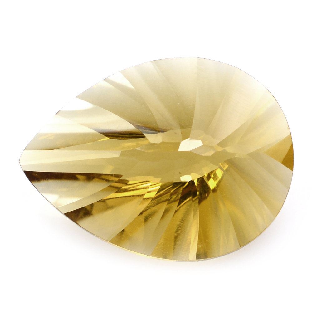 WHISKY QUARTZ CONCAVE BRIOLETTE PEAR (DES#14) 16X12MM 5.63 Cts.