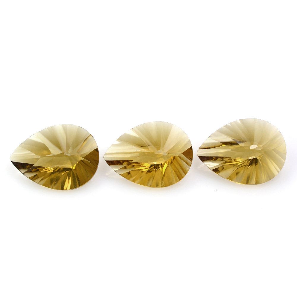 WHISKY QUARTZ CONCAVE BRIOLETTE PEAR (DES#14) 16X12MM 5.63 Cts.