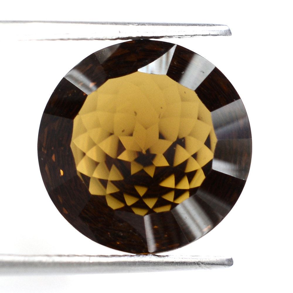 WHISKY QUARTZ NIRVANA CUT ROUND (DES#81) 15MM 9.70 Cts.