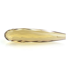 WHISKY QUARTZ FACET DROPS (HALF DRILL 1MM) 35X8MM 16.71 Cts.