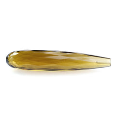 WHISKY QUARTZ FACET DROPS (HALF DRILL 1.00MM) (NICE) 40X8MM 18.97 Cts.