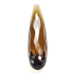 WHISKY QUARTZ FACET DROPS (HALF DRILL 1.00MM) (NICE) 40X8MM 18.97 Cts.
