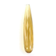 WHISKY QUARTZ FACETED DROPS (HALF DRILL 1.00MM) 40X8MM 19.00 Cts.