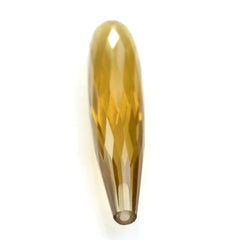 WHISKY QUARTZ FACETED DROPS (HALF DRILL 1.00MM) 40X8MM 19.00 Cts.