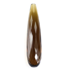 WHISKY QUARTZ FACETED DROPS (HALF DRILL 1.00MM) (NICE) 35X8MM 16.63 Cts.