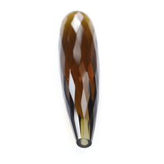 WHISKY QUARTZ FACETED DROPS (HALF DRILL 1.00MM) (NICE) 35X8MM 16.63 Cts.