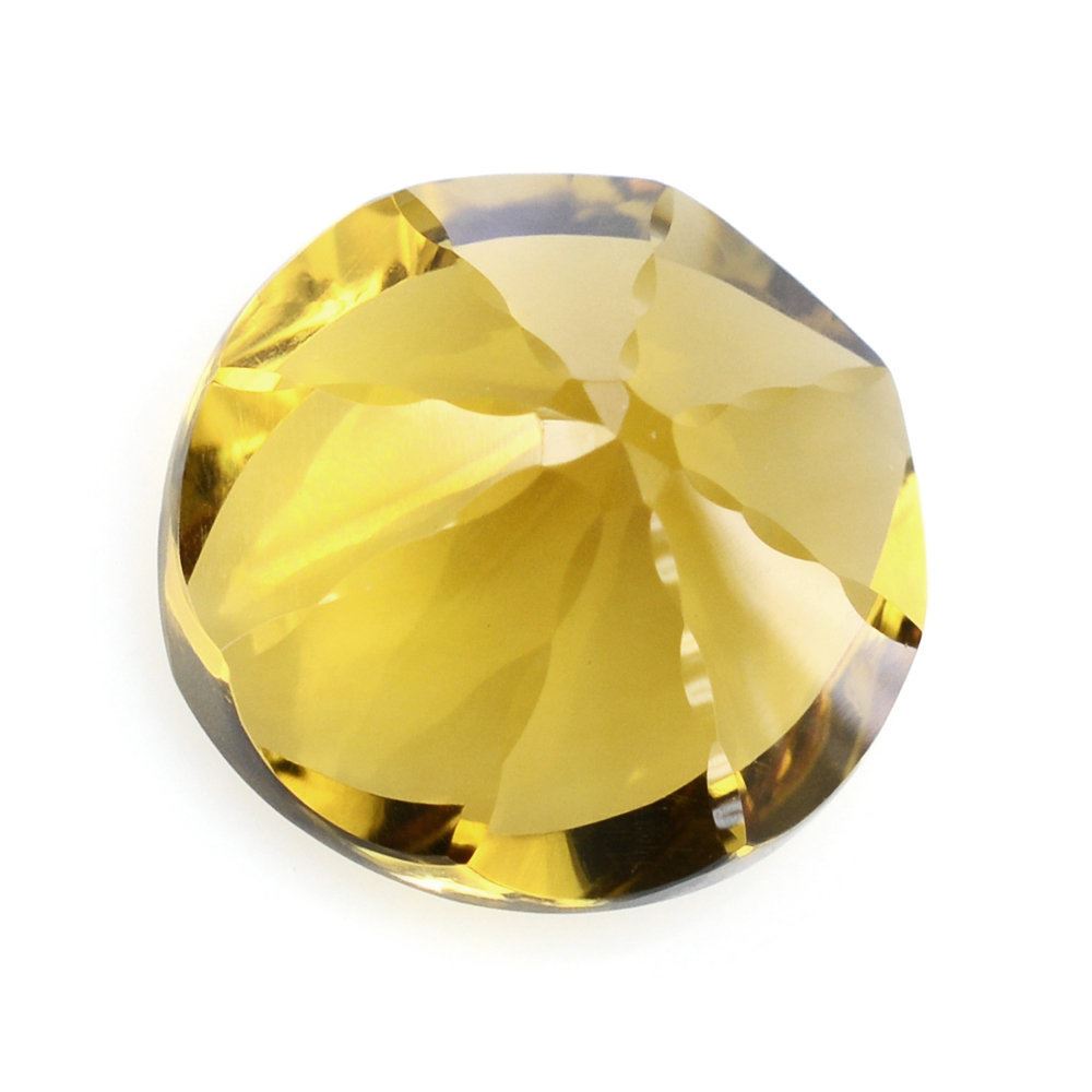WHISKY QUARTZ EYE CUT ROUND (DES#89) 13MM 8.15 Cts.