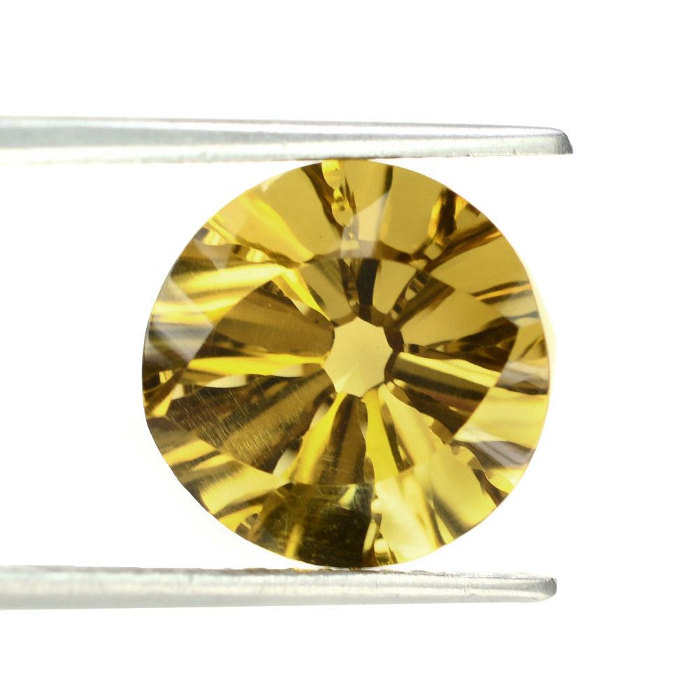 WHISKY QUARTZ EYE CUT ROUND (DES#89) 13MM 8.15 Cts.