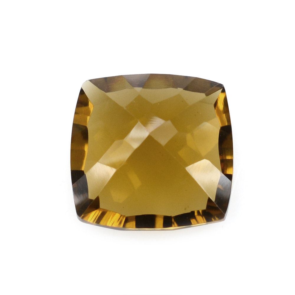 WHISKY QUARTZ CONCAVE CUT CUSHION (DES#71) 8MM 1.98 Cts.