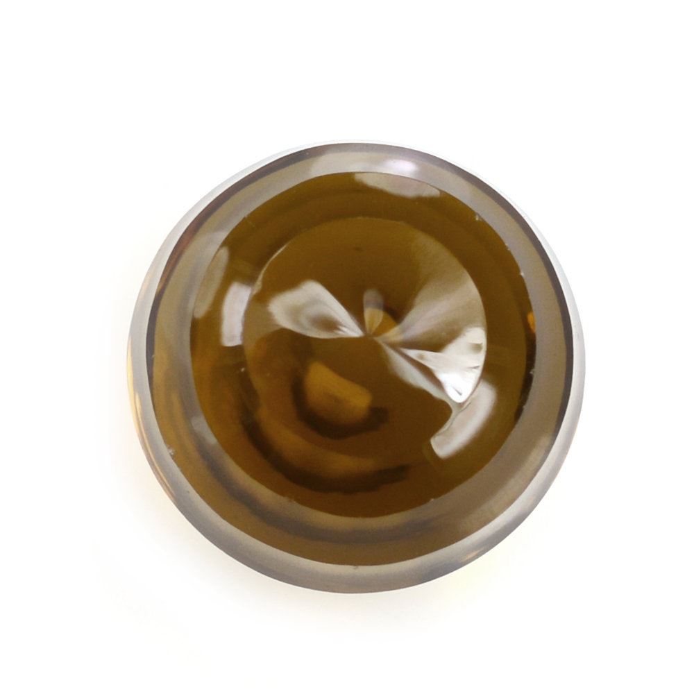 WHISKY QUARTZ CONCAVE BALL (HALF DRILL) (DES#136) 10MM 7.18 Cts.