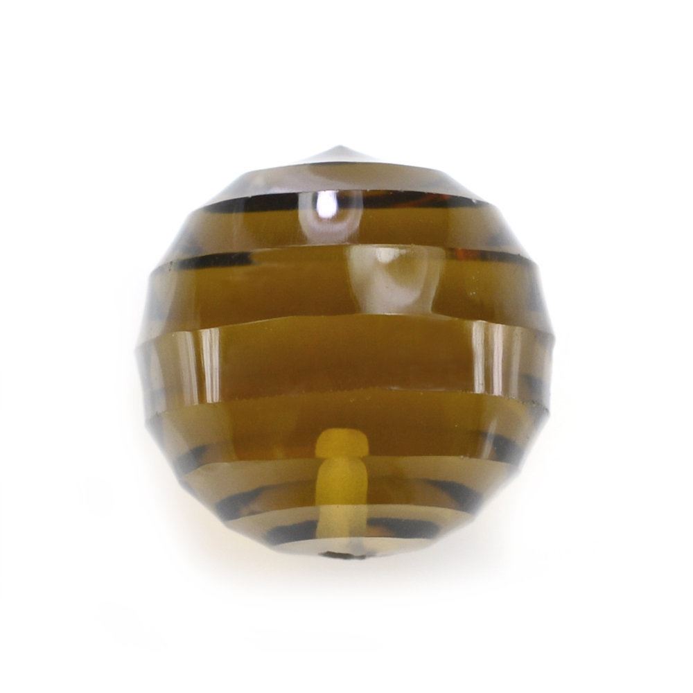WHISKY QUARTZ CONCAVE BALL (HALF DRILL) (DES#136) 10MM 7.18 Cts.