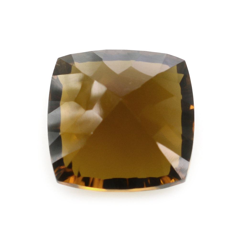 WHISKY QUARTZ CONCAVE CUT CUSHION (DES#71) 10MM 4.23 Cts.