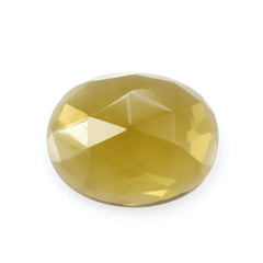 WHISKY QUARTZ FLAT ROSE CUT OVAL CAB (DES#146) 10X8MM 2.10 Cts.