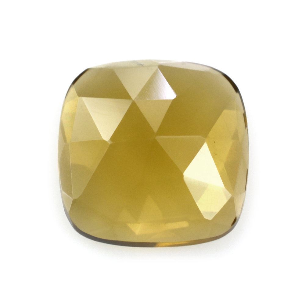 WHISKY QUARTZ FLAT ROSE CUT CUSHION CAB (DES#146) 10MM 2.85 Cts.