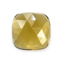 WHISKY QUARTZ FLAT ROSE CUT CUSHION CAB (DES#146) 10MM 2.85 Cts.