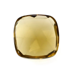 WHISKY QUARTZ FLAT ROSE CUT CUSHION CAB (DES#146) 10MM 2.85 Cts.